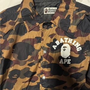 Bape Camouflage Light Jacket - Brown and Black
